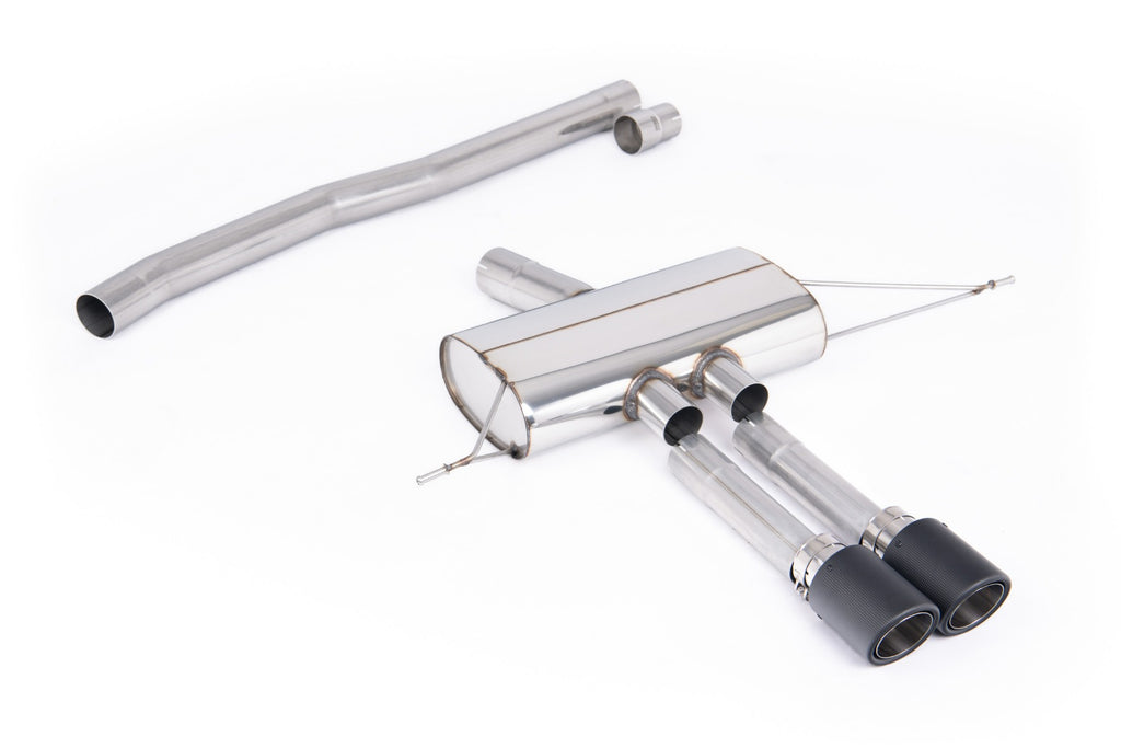 Milltek Non-Resonated Cat-Back Exhaust for Mini F66 Cooper, Carbon Fibre Tips