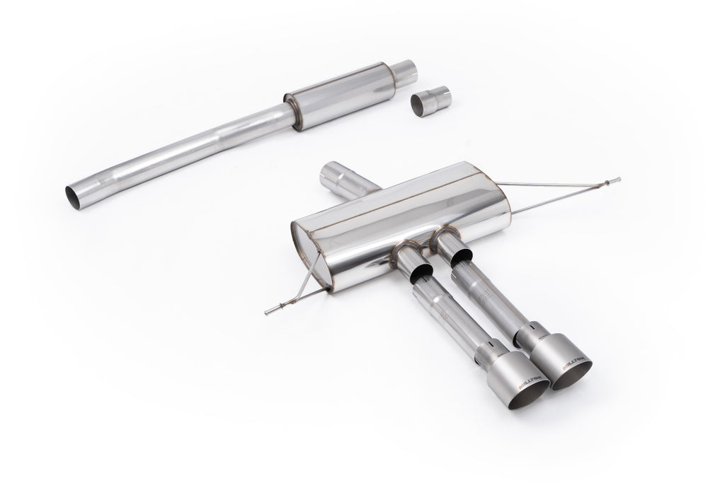 Milltek Resonated Cat-Back Exhaust for Mini Cooper S F66, Brushed Titanium Tips