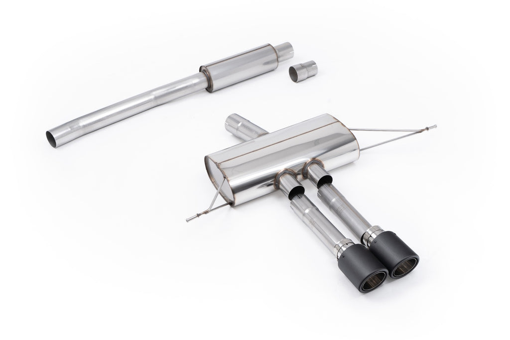 Milltek Resonated OPF Back for Mini Cooper S F66, Carbon Fibre Tips