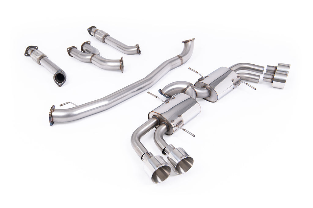 Milltek Non-Resonated Race Cat-Back Exhaust for Nissan GT-R R35, Polished Tips
