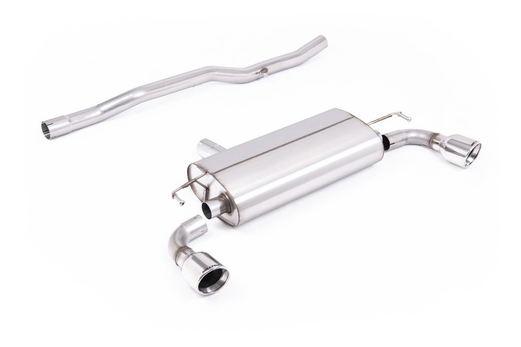 Milltek V2 Non-Resonated Cat-Back Exhaust for VW Golf MK4 R32, Inward Rolled Polished Tips
