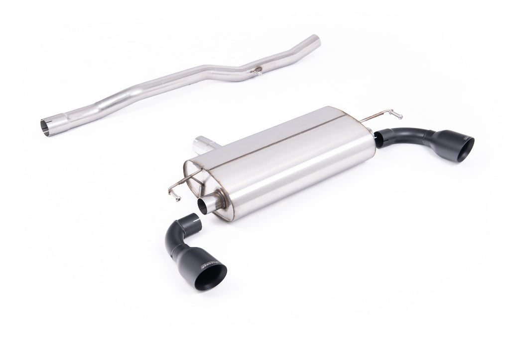 Milltek V2 Non-Resonated Cat-Back Exhaust for VW Golf MK4 R32, Slash Cut Cerakote Black Tips