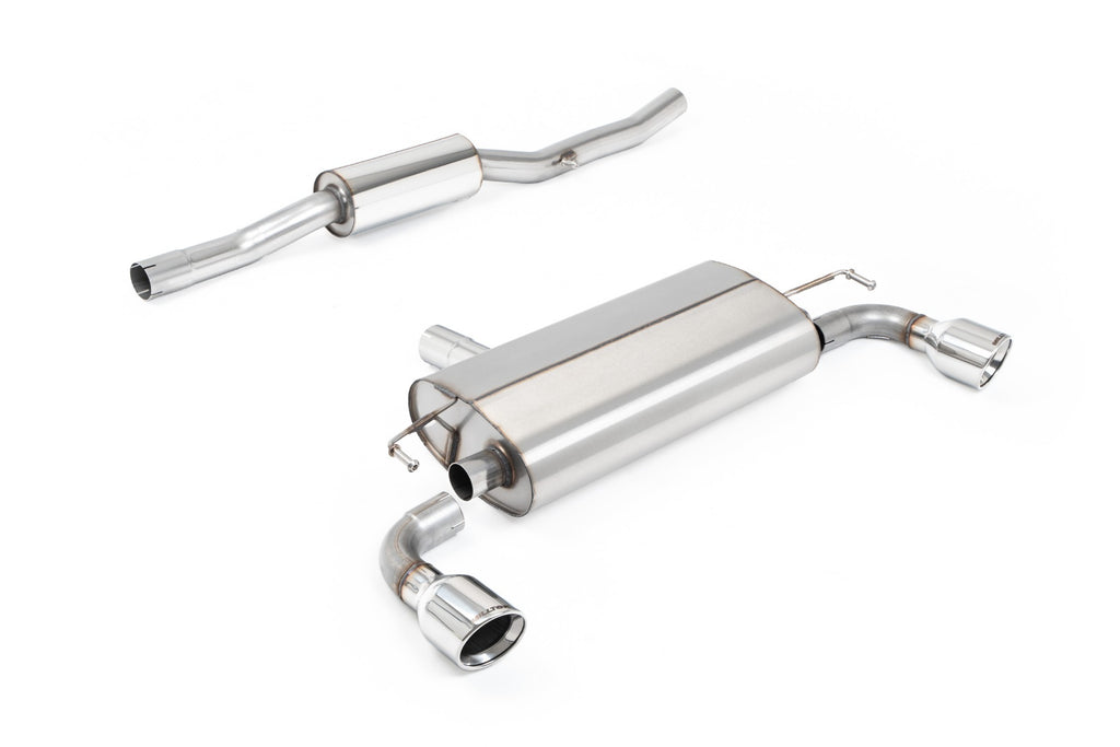 Milltek V2 Resonated Cat-Back Exhaust for VW Golf MK4 R32, Inward Rolled Polished Tips