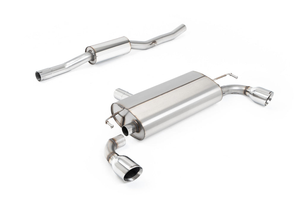Milltek V2 Resonated Cat-Back Exhaust for VW Golf MK4 R32, Slash Cut Polished Tips