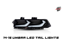 Load image into Gallery viewer, 2014-2015 Chevy Camaro Umbra LED Taillights – Gloss Black/Smoke Lens