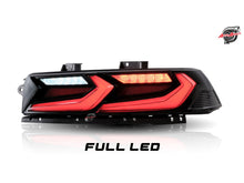 Load image into Gallery viewer, 2014-2015 CHEVY CAMARO VELOX LED TAILLIGHTS GLOSS BLACK/RED LENS