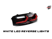 Load image into Gallery viewer, 2019-2025 CHEVY CAMARO VELOX LED TAILLIGHTS GLOSS BLACK/RED LENS