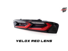 Load image into Gallery viewer, 2016-2018 CHEVY CAMARO VELOX LED TAILLIGHTS GLOSS BLACK/RED LENS