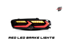 Load image into Gallery viewer, 2019-2025 CHEVY CAMARO VELOX LED TAILLIGHTS GLOSS BLACK/RED LENS