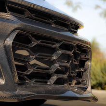 Load image into Gallery viewer, 2010-2015 Chevy Camaro Black Panther 1PC Full Gloss Carbon Fiber Track Package Front Bumper Conversion