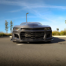 Load image into Gallery viewer, 2010-2015 Chevy Camaro Black Panther 1PC Full Gloss Carbon Fiber Track Package Front Bumper Conversion
