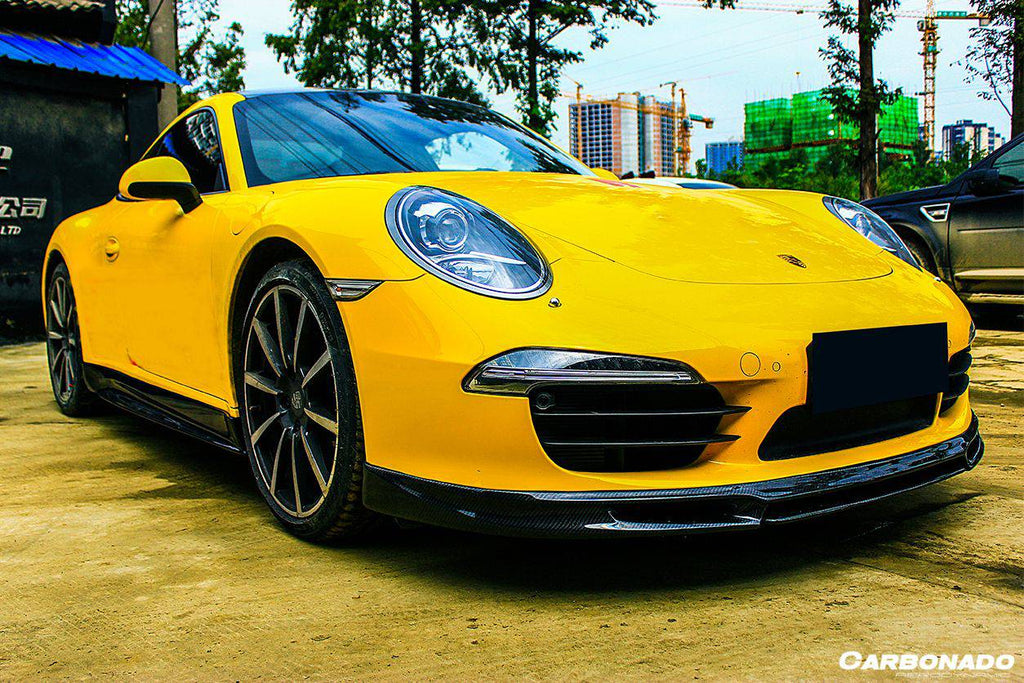 2012-2015 Porsche 911 991 Carrera S VRS Style Carbon Fiber Side Skirts - Carbonado