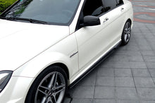 Load image into Gallery viewer, 2008-2014 Mercedes Benz W204 C63 AMG Sedan VS Style Carbon Fiber Side Skirts - Carbonado