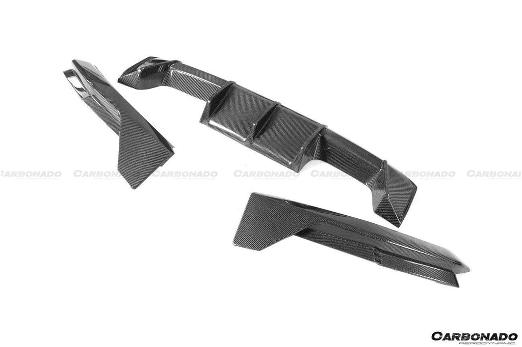 2021-UP BMW M4 G82/G83 MP Style Carbon Fiber Qual Rear Lip with Caps - Carbonado Aero