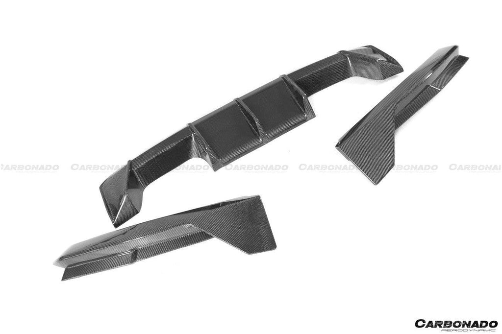 2021-UP BMW M4 G82/G83 MP Style Carbon Fiber Qual Rear Lip with Caps - Carbonado Aero