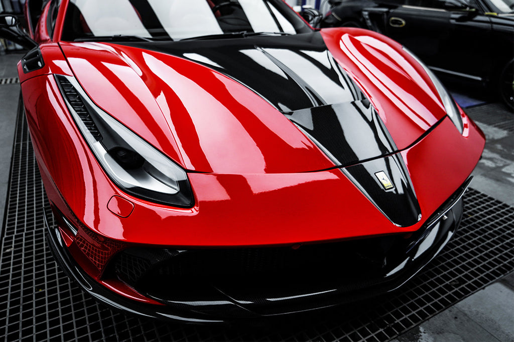 2015-2020 Ferrari 488 GTB & Spider MSY Style Carbon Fiber Hood - Carbonado