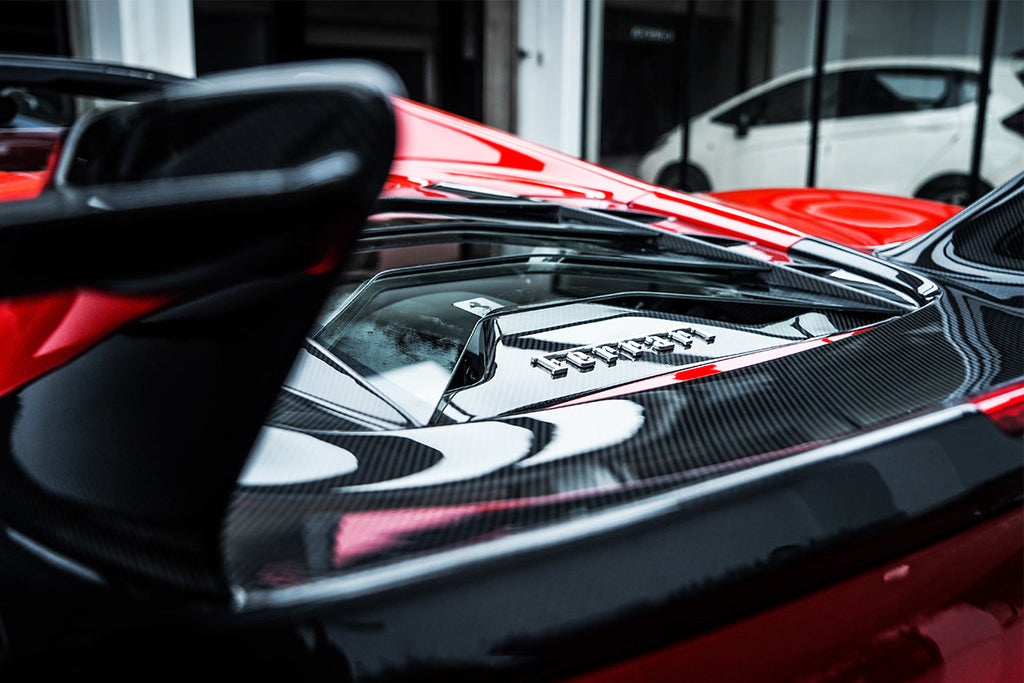 2015-2020 Ferrari 488 Spider MSY Style Carbon Fiber Engine Hood - Carbonado