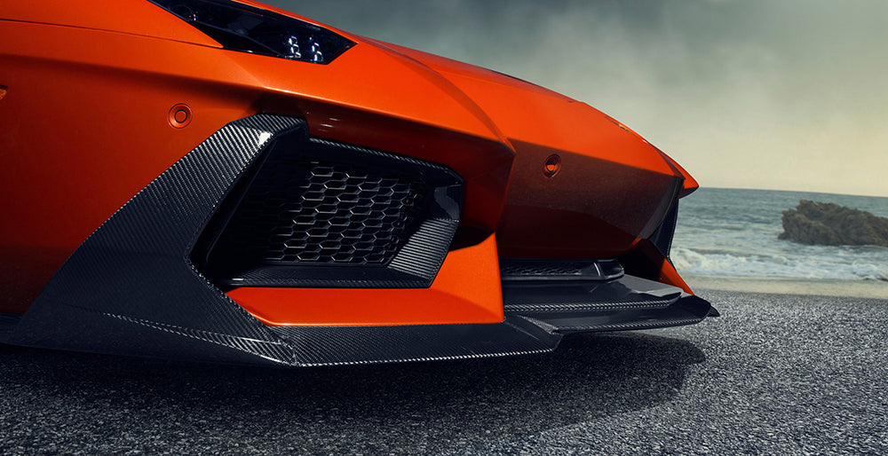 Vorsteiner Zaragoza Edizione Aero Front Spoiler Carbon Fiber PP 2x2 Glossy Lamborghini Aventador 12-16