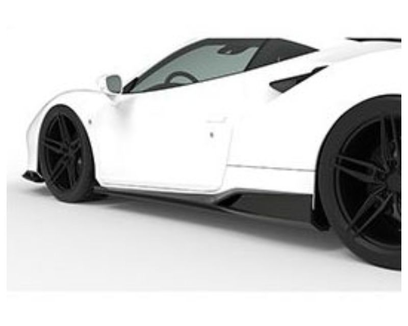 1016 Industries Aero Side Skirts Carbon Fiber Ferrari F8 Tributo 2020-2021