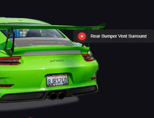Load image into Gallery viewer, 1016 Industries Carbon Fiber Rear Bumper Vent Surround Porsche 991.2 GT3/GT3 RS 2017-2019