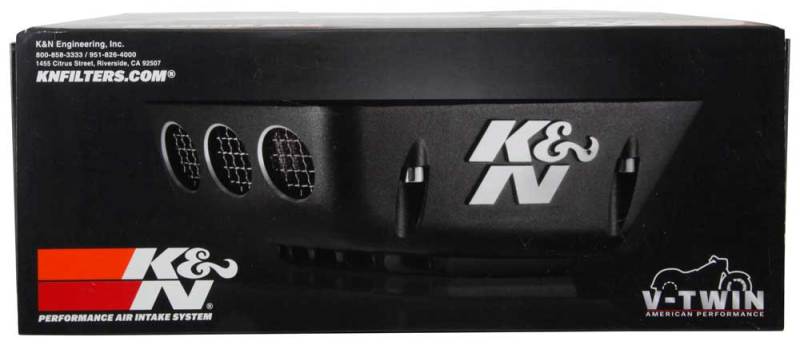 K&N Street Metal Intake System for 08-16 Harley-Davidson Touring Models - Shaker Black