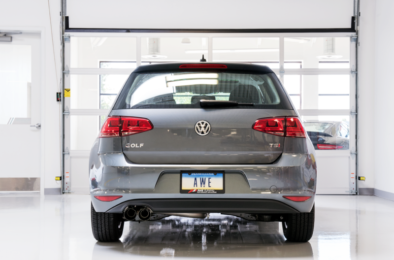 AWE Tuning VW MK7 Golf 1.8T Track Edition Exhaust w/Diamond Black Tips (90mm)