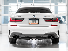 Load image into Gallery viewer, AWE Tuning 2019+ BMW M340i (G20) Resonated Touring Edition Exhaust - Quad Chrome Silver Tips