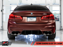 Load image into Gallery viewer, AWE Tuning 18-19 BMW M5 (F90) 4.4T AWD SwitchPath Axle-Back Exhaust - Diamond Black Tips