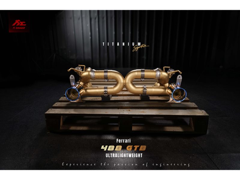 FI Exhaust Titanium Signature Series Valvetronic Muffler Ferrari 488 GTB 2015+