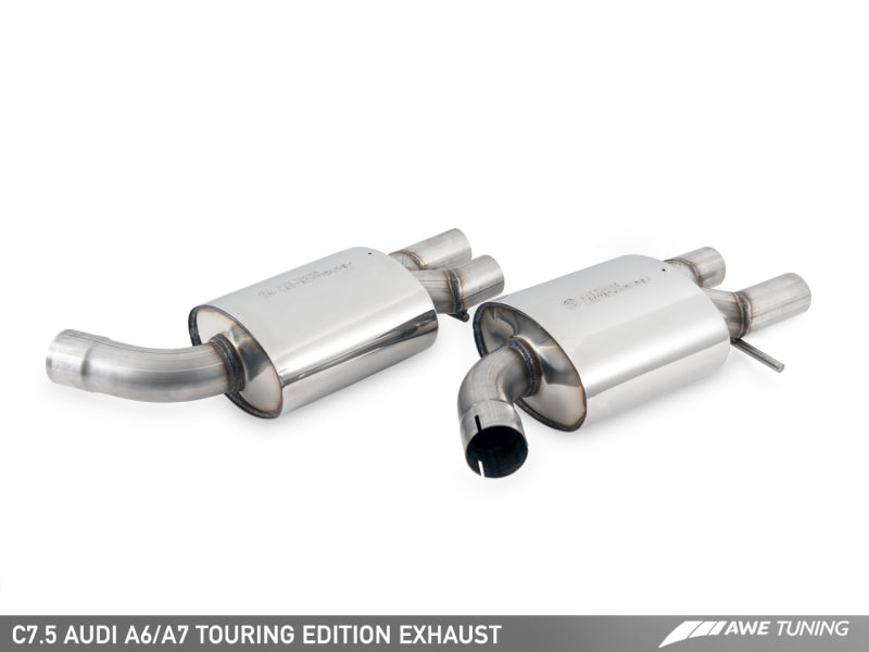 AWE Tuning Audi C7.5 A6 3.0T Touring Edition Exhaust - Quad Outlet Diamond Black Tips