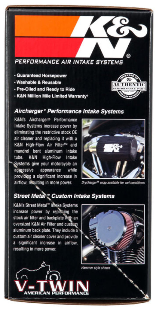 K&N 99+ Harley-Davidson Street Metal Intake System - Hammer Black