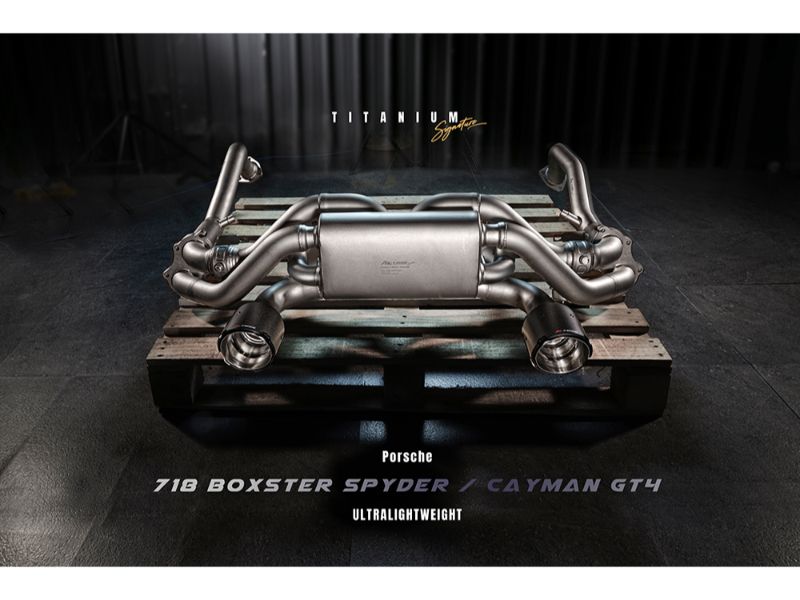 FI Exhaust Titanium Signature Series Valvetronic Muffler OPF Porsche 718 Boxter/Cayman GT4 2020+