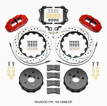 Load image into Gallery viewer, Wilwood Narrow Superlite 4R Rear Kit 14.00in Drilled Red 2007-up Jeep JK w/Lines
