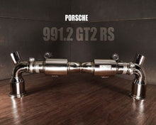 Load image into Gallery viewer, FI Exhaust Racing 100 cell DownPipe w/ Mid Pipe and Valvetronic Muffler Porsche 991.2 GT2 RS Titanium Signature Series 18-19