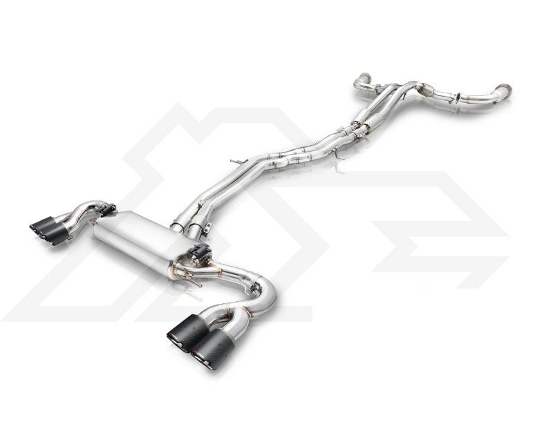 FI Exhaust Mid X Pipe Valvetronic Muffler Quad Tips Porsche 9Y0 Cayenne S 2.9TT 18-20