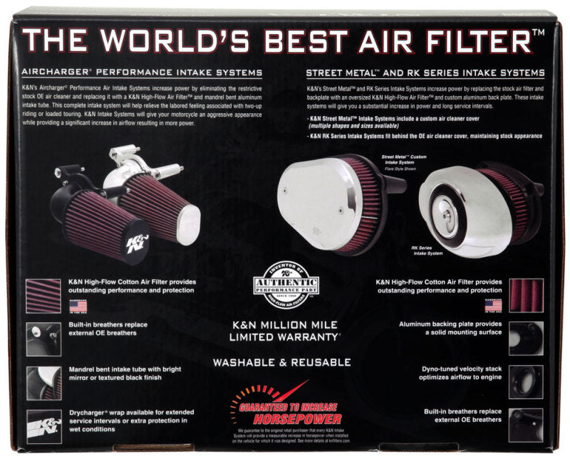 K&N  Harley-Davidson Dyna Wide Glide 103 CI Street Metal Intake System-Hammer