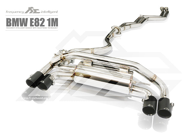 FI Exhaust Front and Mid Pipe Valvetronic Muffler with Quad Tips BMW 1M E82 2011-2012