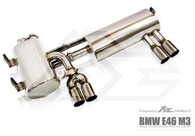 FI Exhaust Valvetronic Muffler Quad Tips w/ Remote Control System Module BMW M3 E46 2001-2006