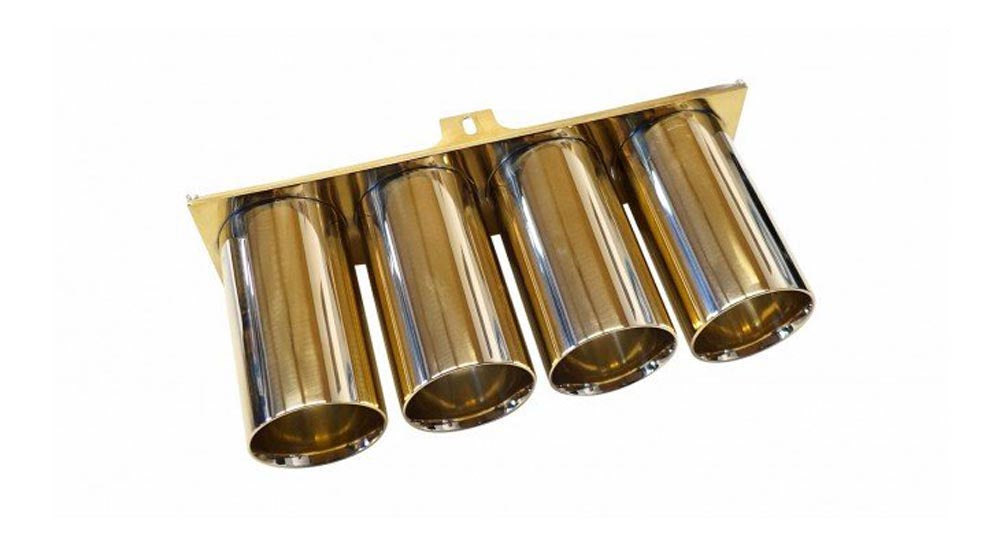Novitec Exhaust Tips Gold Plated w/Carbon Cover McLaren 765LT 2021+