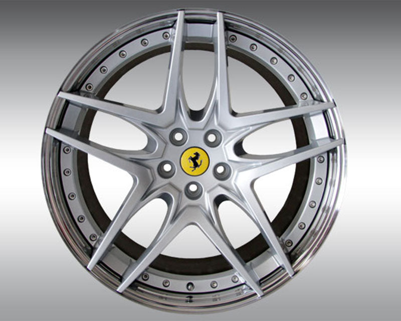 Novitec NF7 21x12 Silver Rear Forged Wheel Ferrari 488 GTB | 488 Spider 15-17