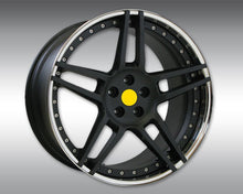 Load image into Gallery viewer, Novitec NF3 3 Piece Front Wheel Black With Polished Lip 21x9.5 Ferrari F12 Berlinetta 13-17
