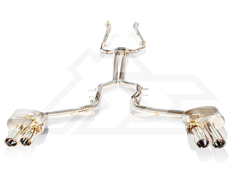 FI Exhaust Mid Muffler X Pipe Valvetronic Muffler Quad Tips Porsche 970.1 970 Panamera Turbo 10-17