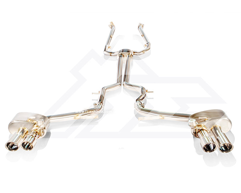 FI Exhaust Mid Muffler X Pipeand Valvetronic Muffler with Quad Tips Porsche 970.1 970 Panamera V6 | S 10-17