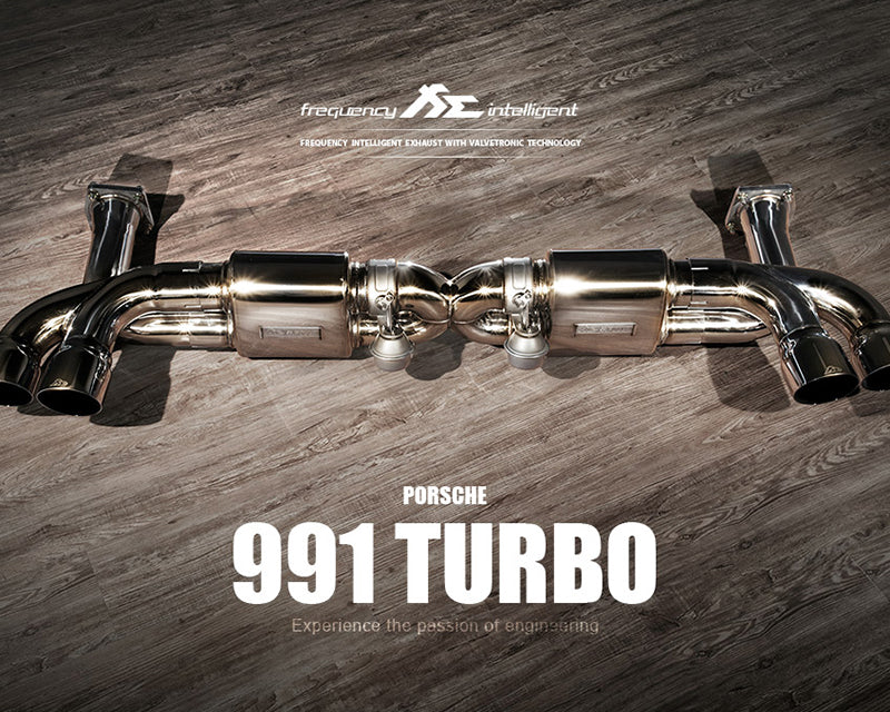 FI Exhaust Race Mid Pipe Valvetronic Muffler with Quad Tips Porsche 991 | 991.2 Turbo