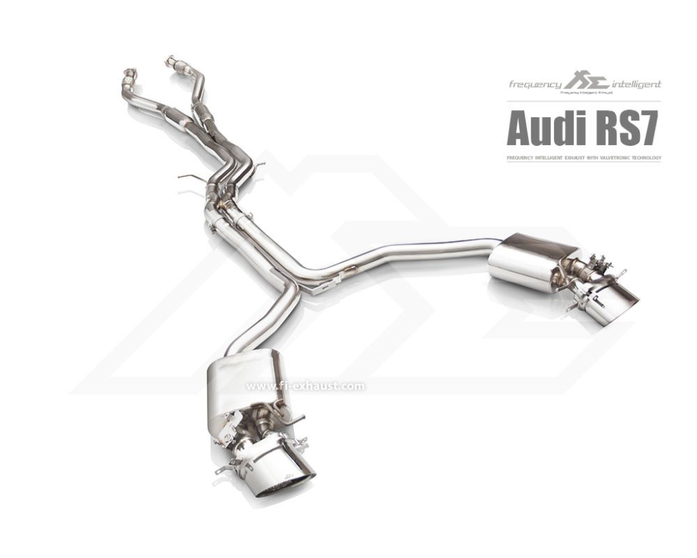 FI Exhaust Dual Tips in Matte Black Audi RS7 Sportback l 2012-2017