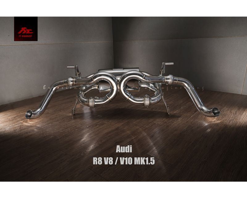 FI Exhaust Dual Tips with Carbon Fiber Audi R8 V8 | V10 MK1.5 l 2013-2015