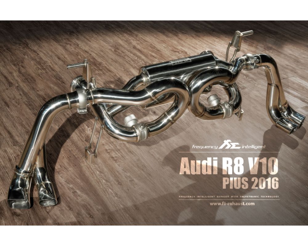 FI Exhaust Dual Tips with Carbon Fiber Audi R8 V10 | Plus MK2 l 2016-2018