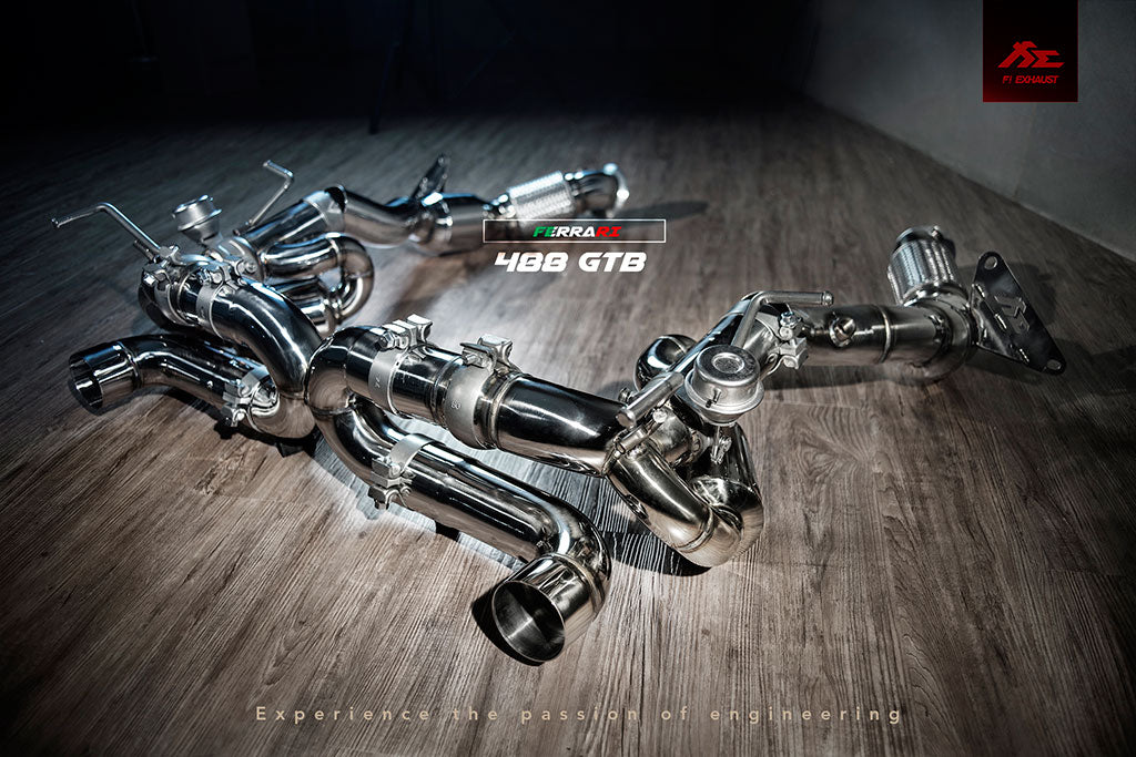 FI Exhaust Valvetronic Muffler Kit w/ Standard Remote Ferrari 488 GTB 2015+