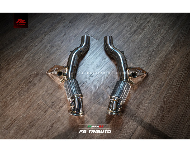 FI Exhaust Sport 200 Cell Downpipe Ferrari F8 Tributo 2019+