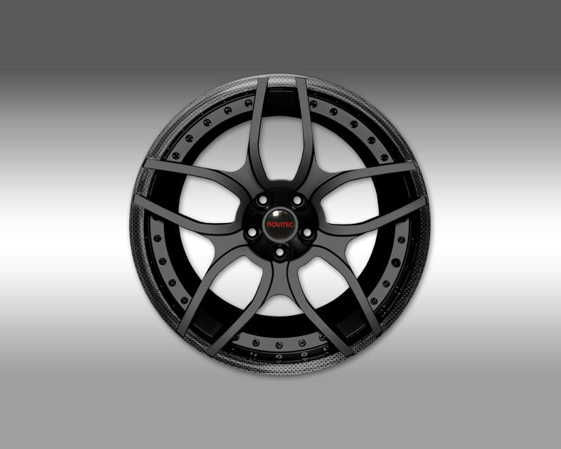 Novitec NL1 Forged Rear Wheel Custom Color and Carbon Coated Outer Lip 21x13 Lamborghini Aventador 12-19